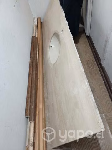 Mueble lavamanos de mármol