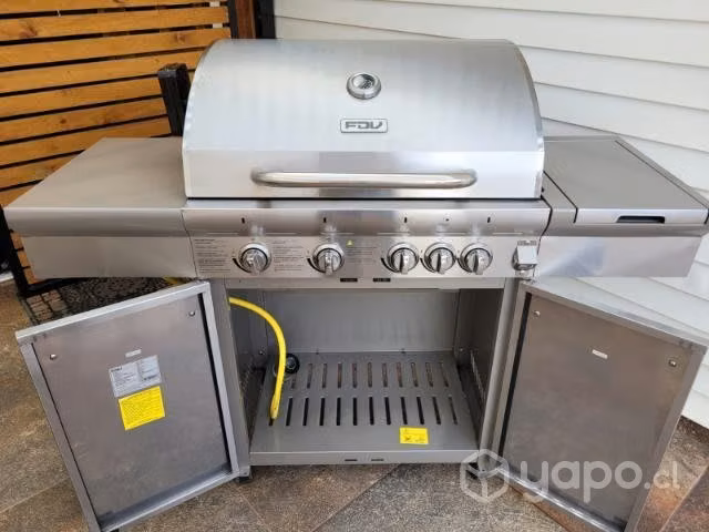 Parrilla a gas FDV acero inoxidable 5 quemadores