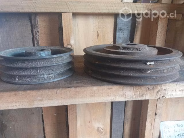 Poleas aluminio y fierro fundido