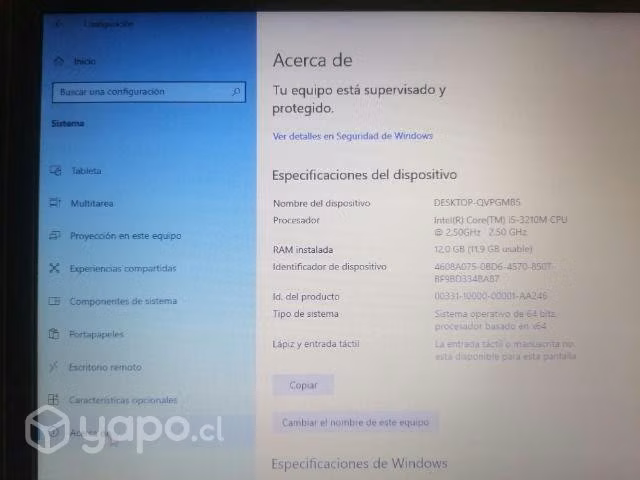 Notebook hp Intel i5 500 gb
