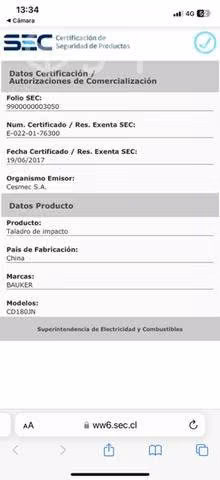 Taladro de Impacto y desatornillador Bauker 18V