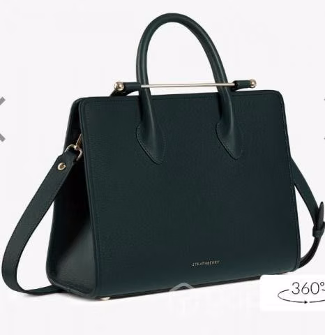 Cartera Strathberry verde botella
