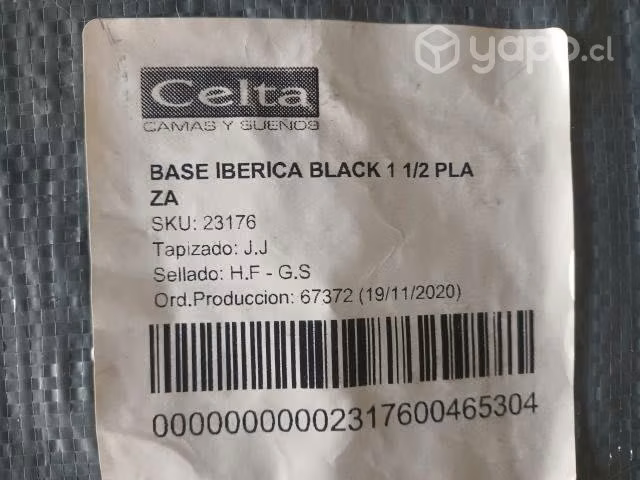 Cama europea black celta 1,5;plaza - Imagen 3