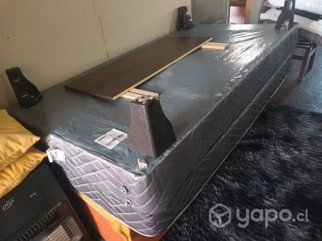 Cama europea black celta 1,5;plaza - Imagen 2