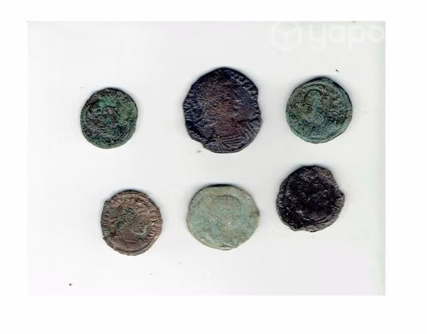 Monedas Romanas Imperiales (6), Bronce, Siglo Iv D