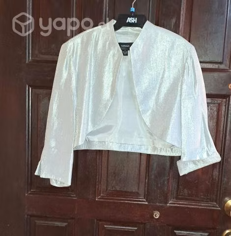 Vestido Fiesta Plateado 2 piezas
