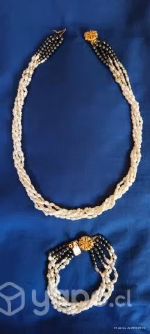 Collar y Pulsera Perlas de Río