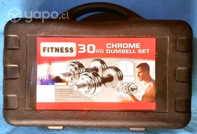 Set de Mancuernas 30kg Chrome Dumbell