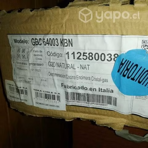 ENCIMERA a gas 4 quemadores, marca TEKA
