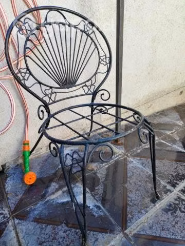 Juego de sillas de terraza de fierro x4 - Imagen 3