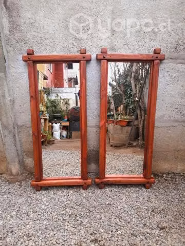 Espejo con marco de madera - Imagen 3
