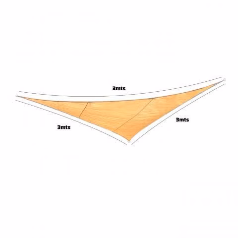 Toldo vela sombra impermeable triangular 3x3x3 - Imagen 3