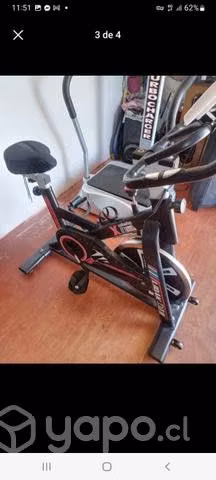 Bicicleta y plataforma vibradora