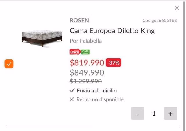 Cama Europea Diletto King