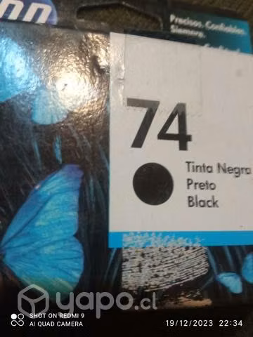 Tinta hp 74 black original