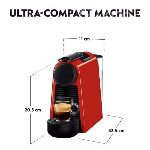 CAFETERA NESPRESSO essenza mini D30 (rojo)