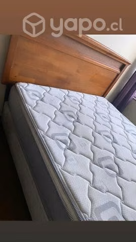 Cama 2 plazas +vela+respaldo