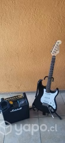 Guitarra electrica freeman + amplificador marshall