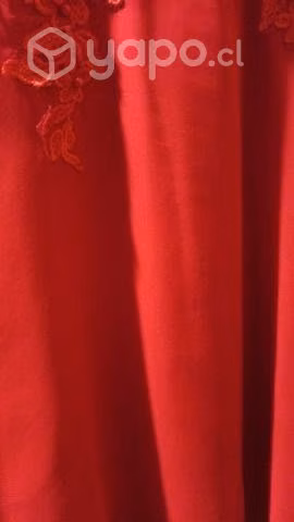 Vestido rojo S usado 1 sola postura con detalle