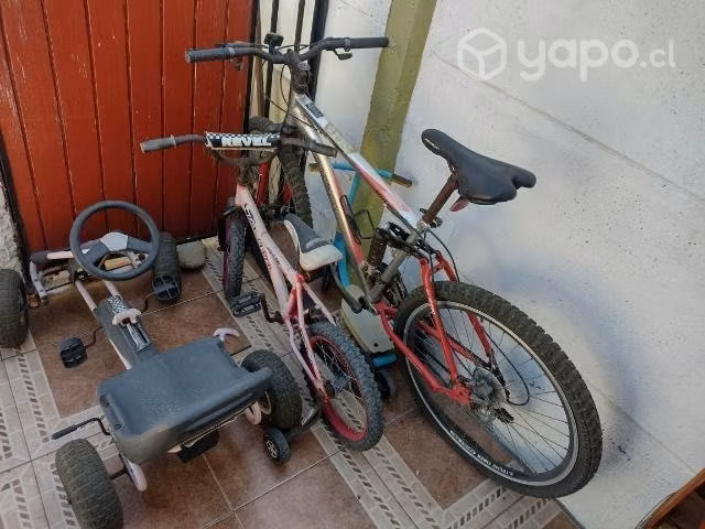 Pack bicicletas y carro a pedal