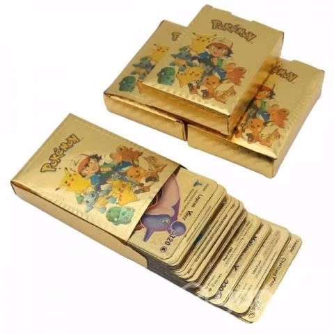 Pack de 55 cartas doradas pokemon
