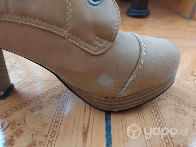 Botines café felpudo/peluche (Punto Tops) (36)