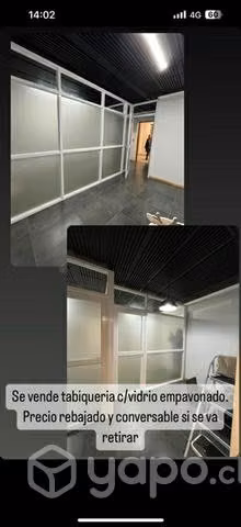 infraestructura de tabiqueria + vidrio