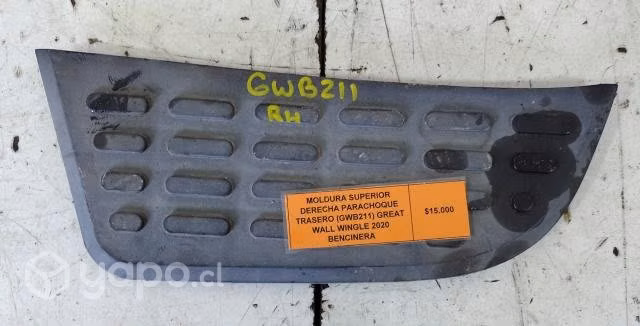 Moldura Super Der Parachoque Tras Wall Wingle 2020