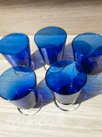 Vintage Copas Azul Cobalto