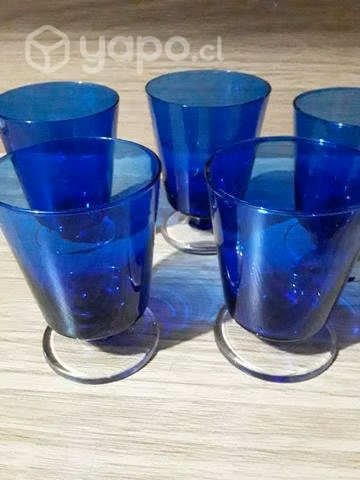 Vintage Copas Azul Cobalto - Imagen 3
