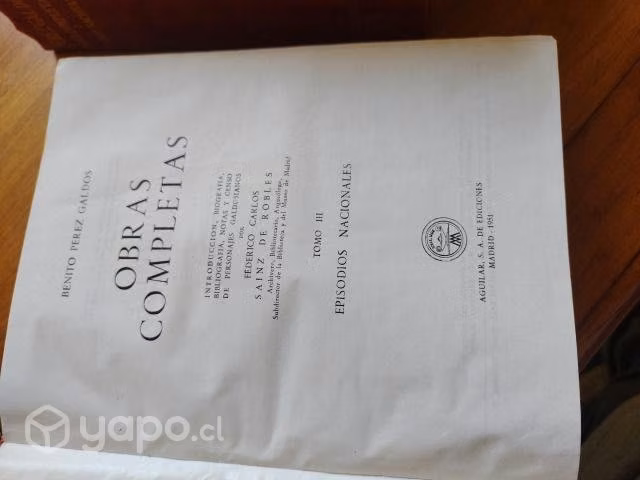 Benito Pérez Galdós. Tres tomos obras completas. A