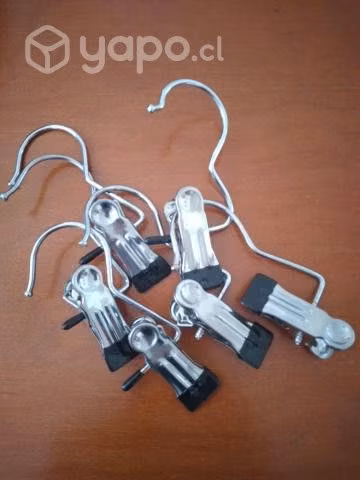 Pack 10 ganchos de metal con "perro/pinza" - Imagen 2