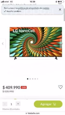 Lg nanocell 50 pulgadas