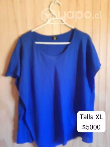 Polera semiformal azul de dama