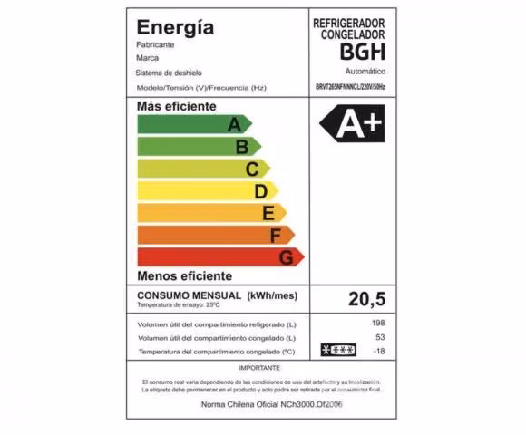BGH Refrigerador No Frost 251 Litros