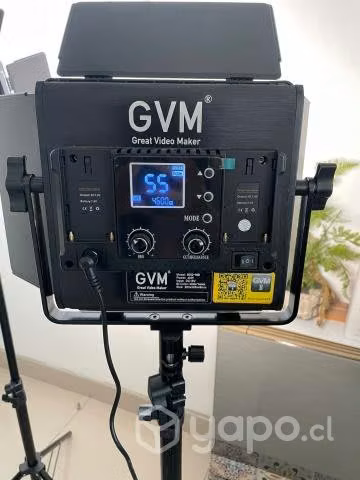 GVM RGB LED Panel de luz de video, iluminación de