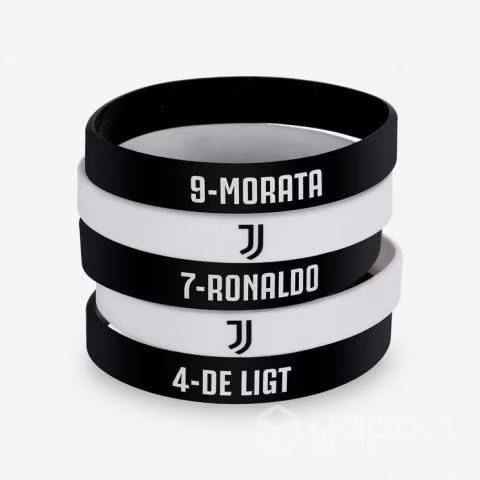 Juventus Set 5 Pulseras De Silicona Unisex C/ Logo - Imagen 2