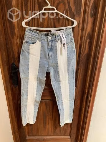 Pantalón jeans líneas blancas - Imagen 2