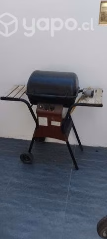 Parrilla a gas, con piedras volcánicas