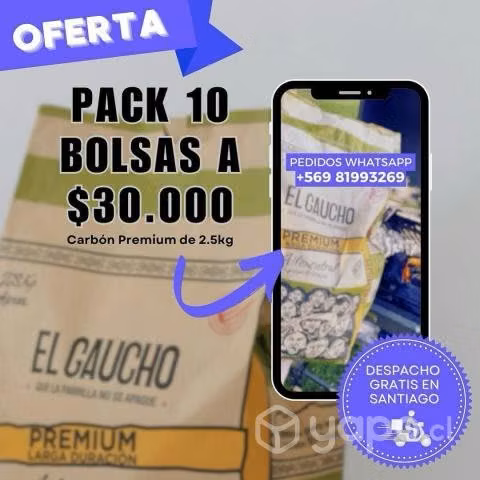 Carbón Premium El Gaucho 2.5 Kg - Imagen 2