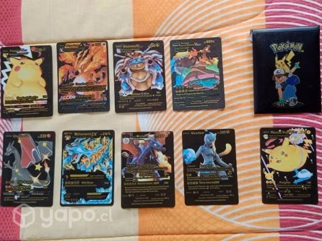Lote de 100 cartas pokemon+3 sobre y 3cartas raras