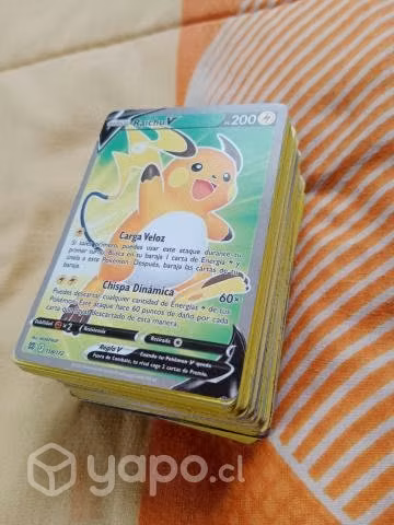 Lote de 100 cartas pokemon+3 sobre y 3cartas raras