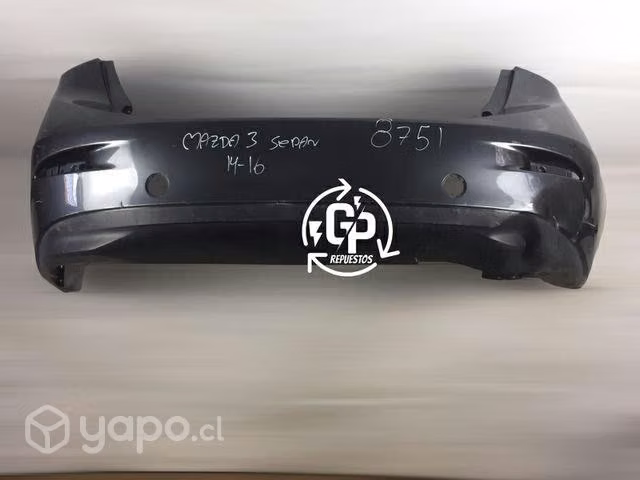 Parachoque trasero Mazda 3 sedan 2014 2016