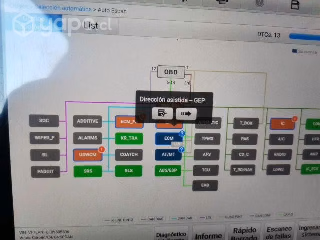 Escaner automotriz multimarcas