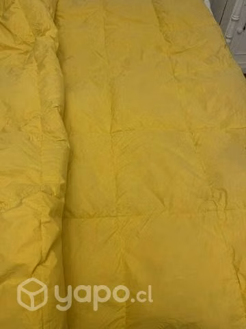 Cubrecama 1 plaza plumas - usado - reversible - Imagen 3