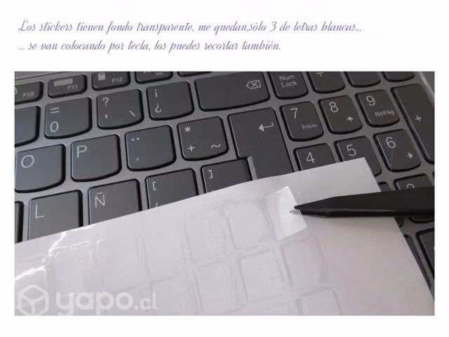 Sticker teclado Coreano hangul fondo transparente