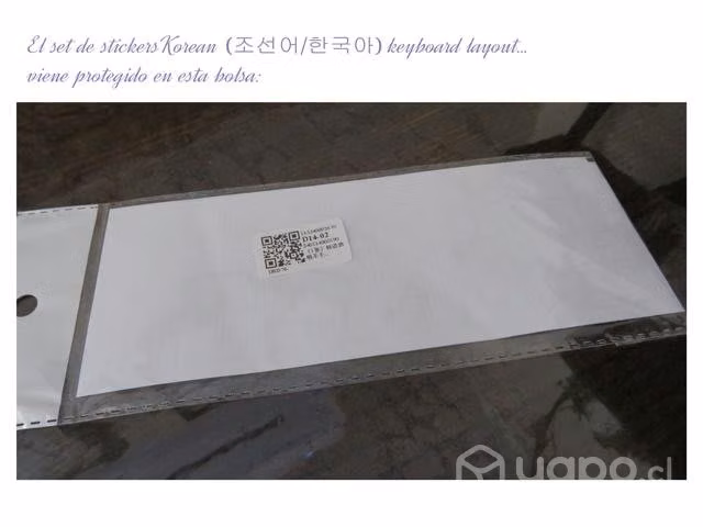 Sticker teclado Coreano hangul fondo transparente