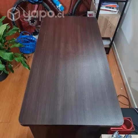 Escritorio Mediano Madera Cafe Oscuro