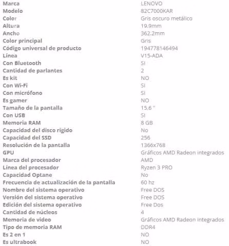Lenovo V15 ADA - Imagen 2