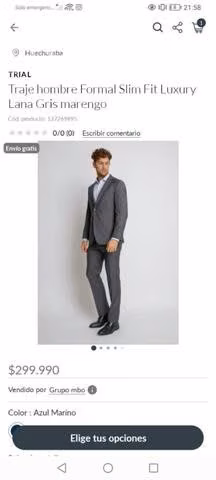 Traje Trial hombre formal